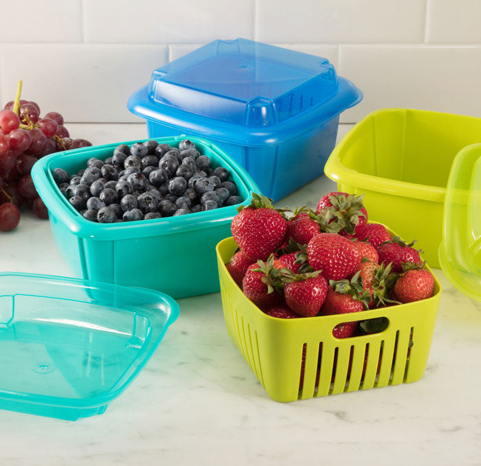 Berry Box and Bitty Berry Boxes – Fruit Storage Set of 3
